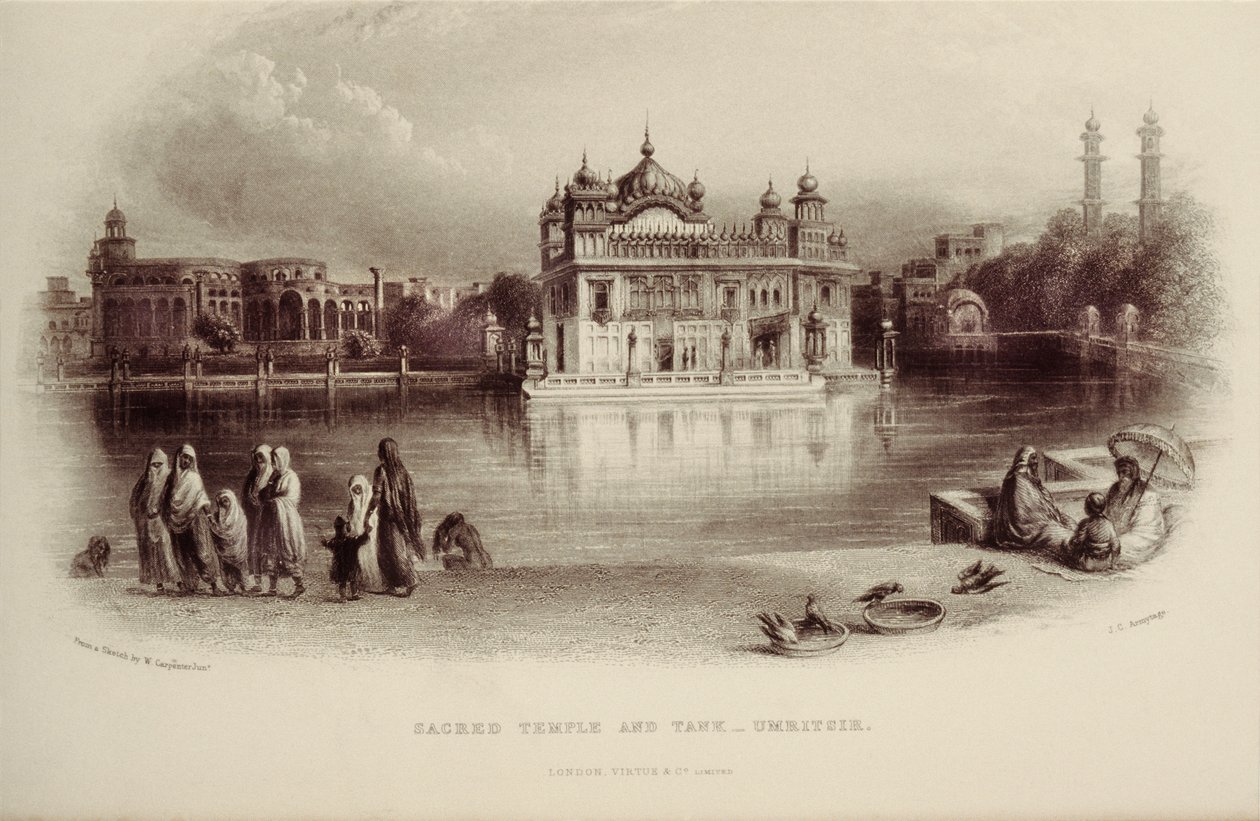 Sacred Temple and Tank - Umritsir by William Carpenter