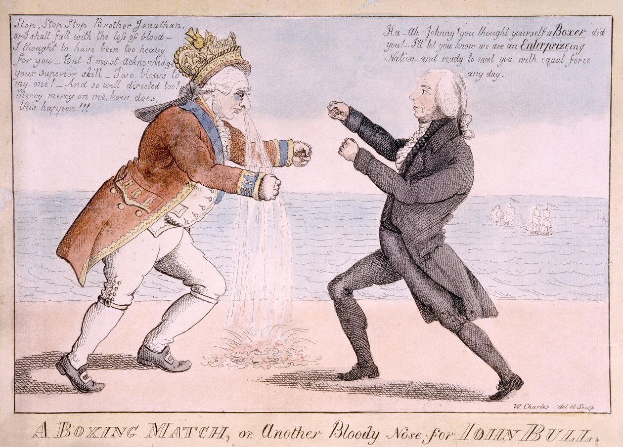 A Boxing Match or, Another Bloody Nose for John Bull by William Charles