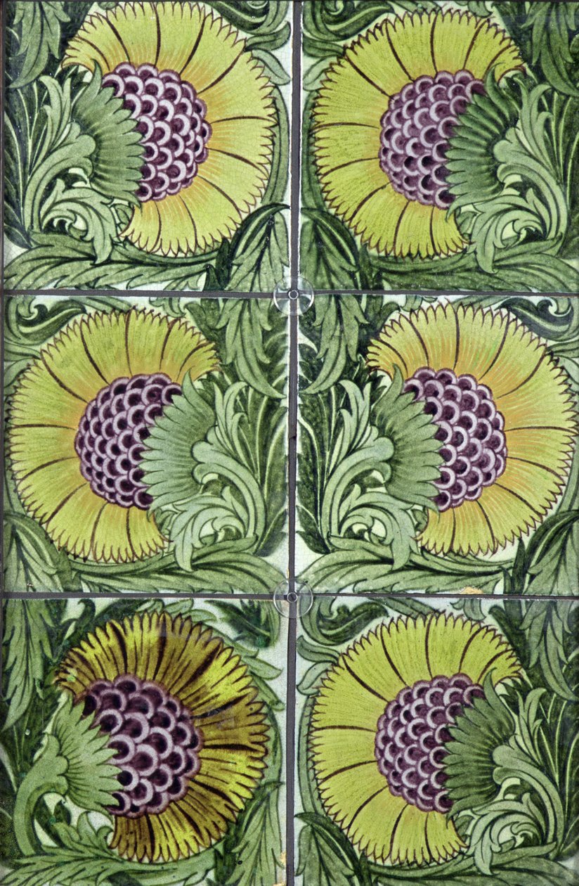 Panel of Tiles, 1872-81 by William de Morgan