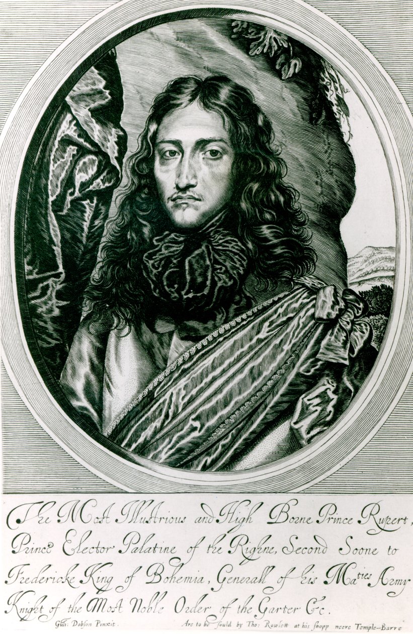 Prince Rupert of the Rhine engraved by William Faithorne by William Dobson