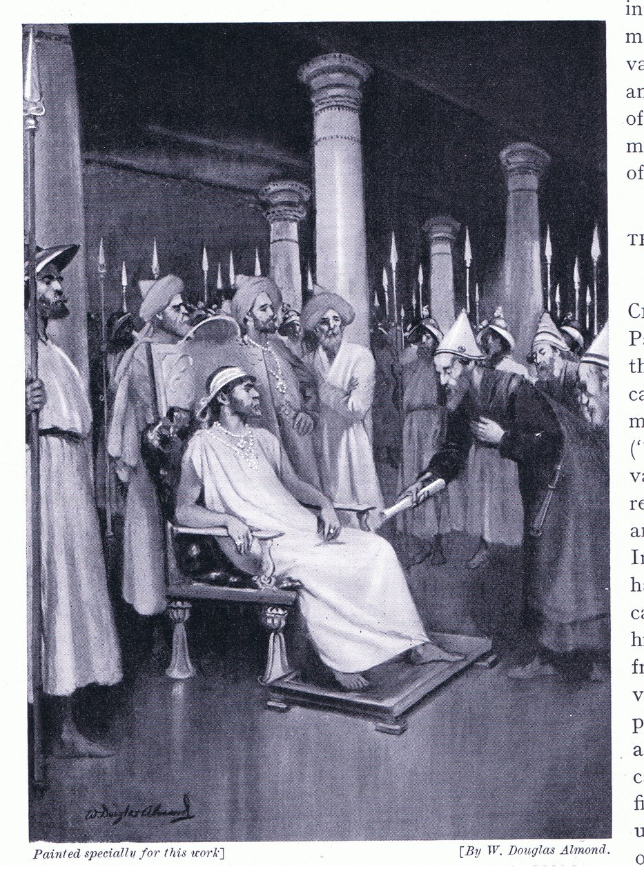 Gondophares receives a letter from St Thomas 45 AD by William Douglas Almond