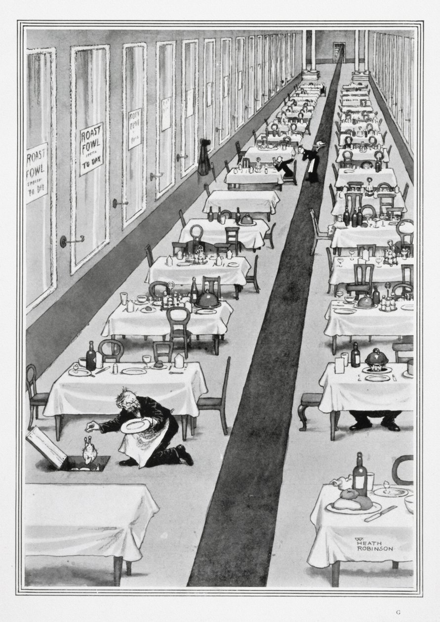 Roast Fowl Today, from Some Frightful War Pictures, 1915 by William Heath Robinson