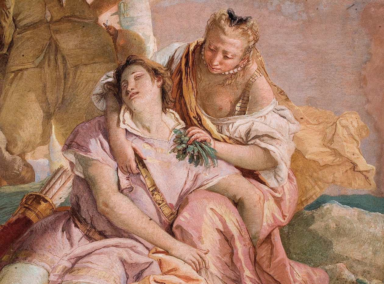 Detail from Angelica Coming to the Aid of the Wounded Medoro from the Room of Orlando Furioso in the Palazzina by William Hogarth