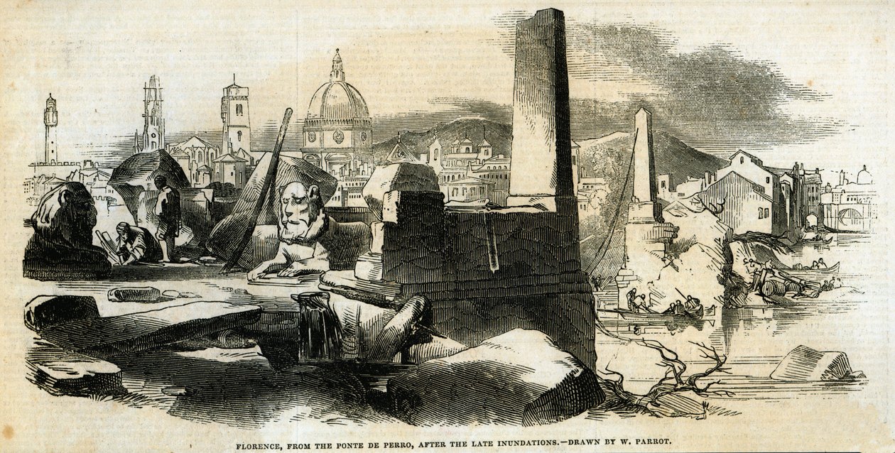 Florence, from the Ponte de Perro, after Late Inundations, from 
