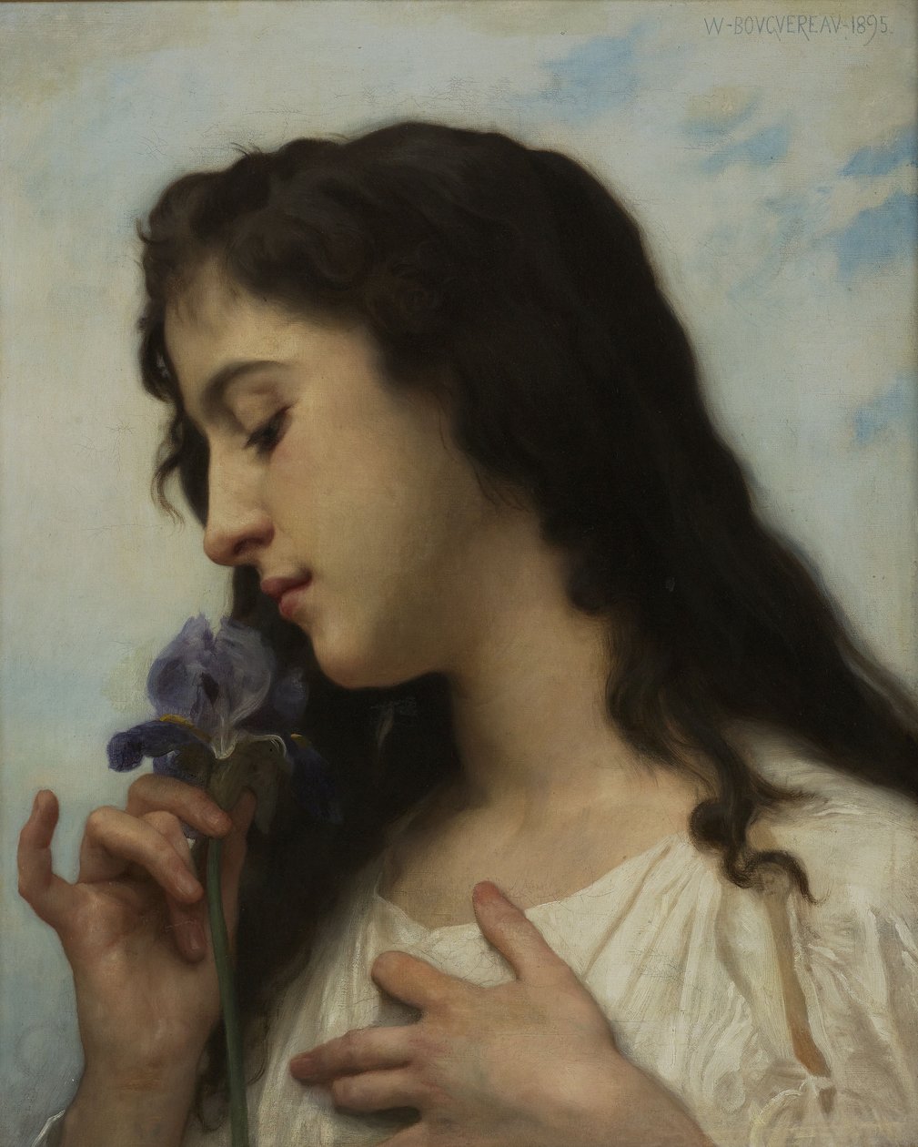 Woman with Iris by William-Adolphe Bouguereau