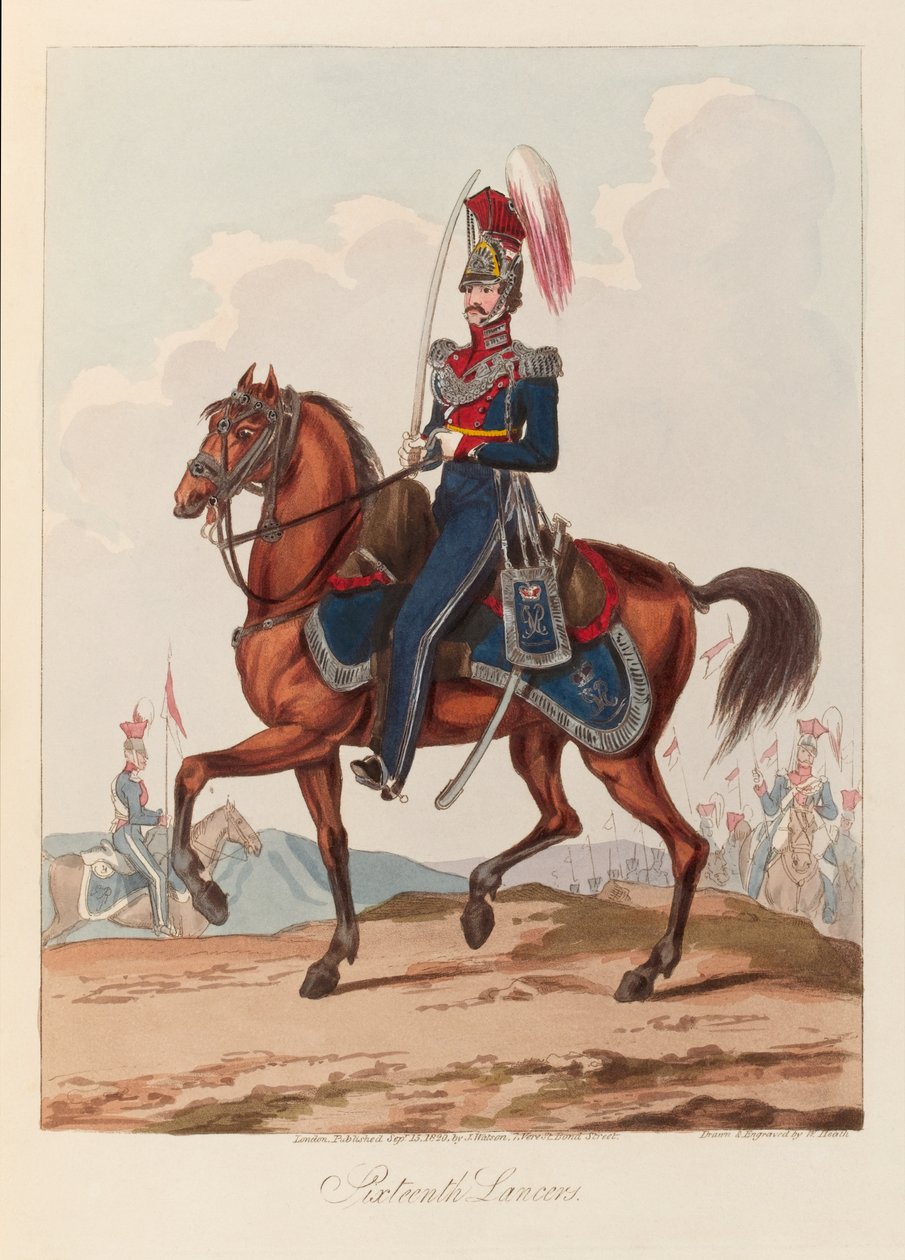 Sixteenth Lancers by William (after) Heath
