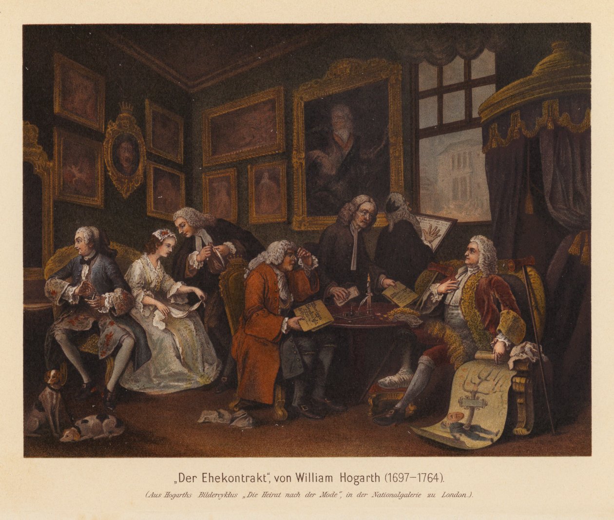 The Marriage Settlement from Marriage A-la-Mode by William (after) Hogarth