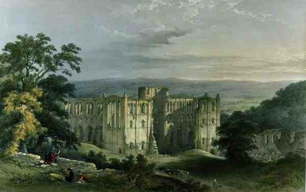 Rievaulx Abbey in the Rye Valley, from 