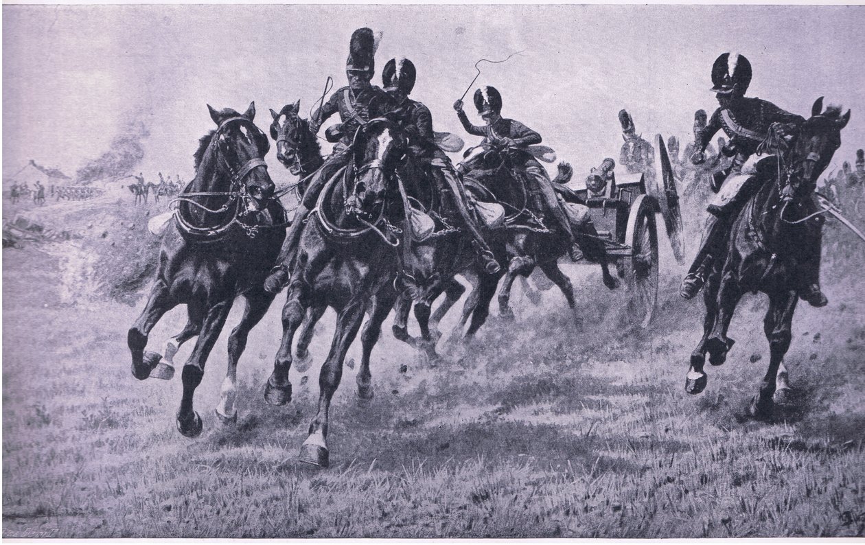 Guns to the Front: Waterloo 18th June 1815 by William Barnes Wollen