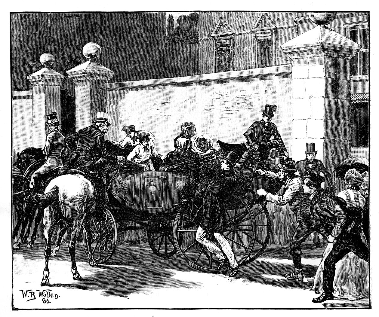 Pates Assault on the Queen, 1850, c1888 by William Barnes Wollen