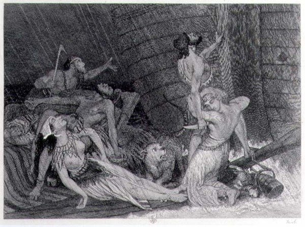Tenth Day of Rain, Proof for an 1872 Edition of the Bible by William Bell Scott