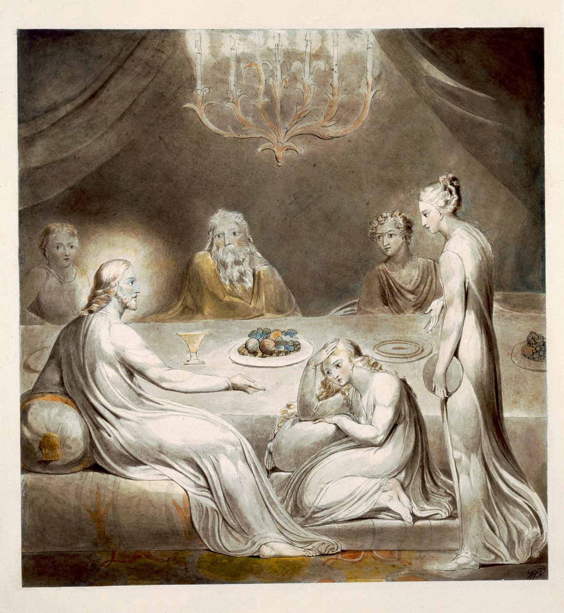 Christ in the House of Mary and Martha by William Blake