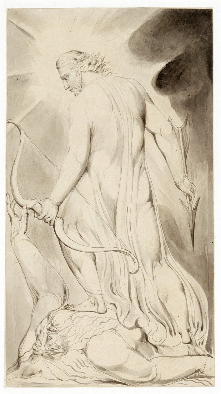 Christ Trampling Down Satan by William Blake