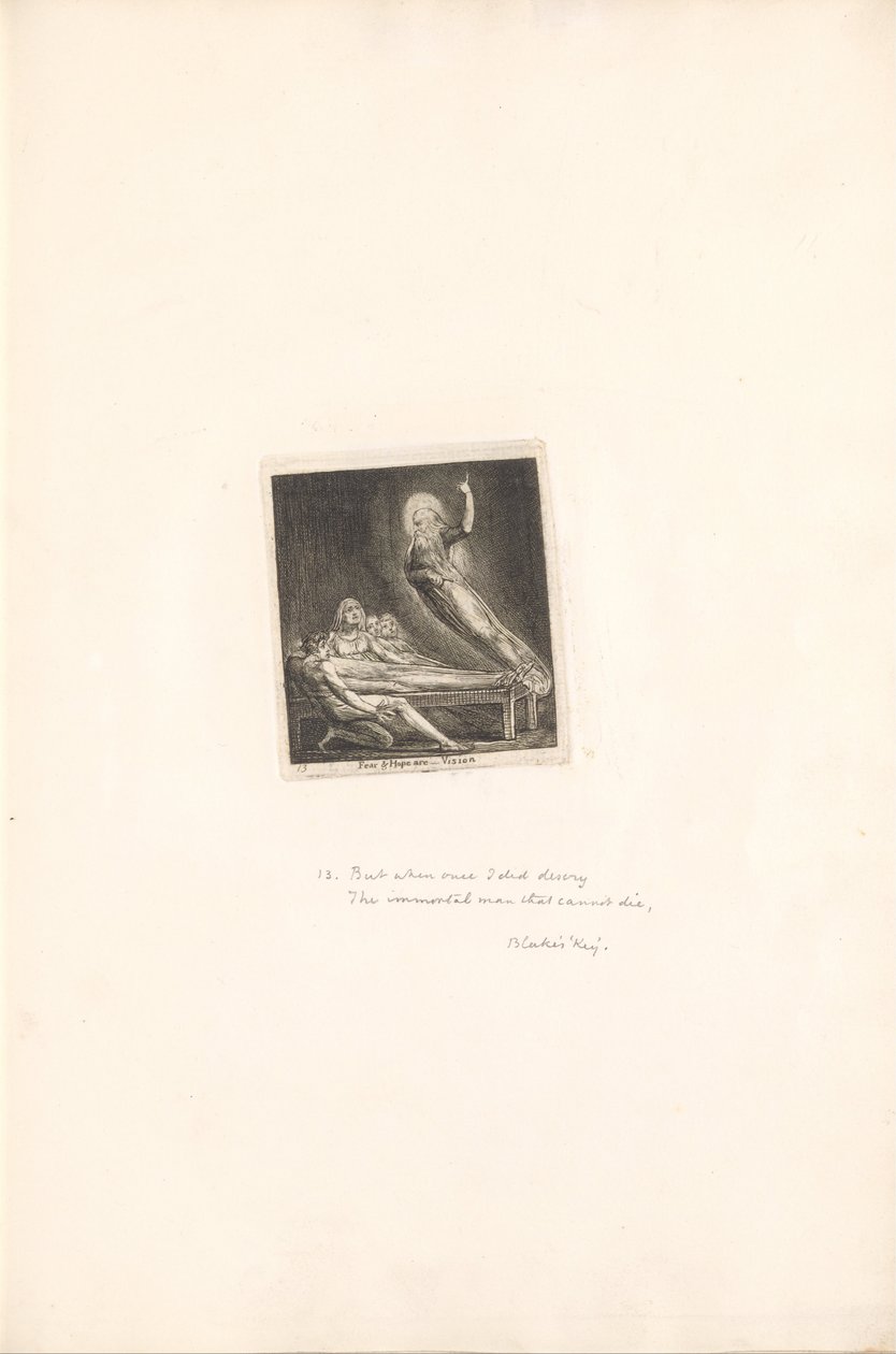 For the Sexes- The Gates of Paradise, Plate 15, Fear & Hope are -- Vision by William Blake