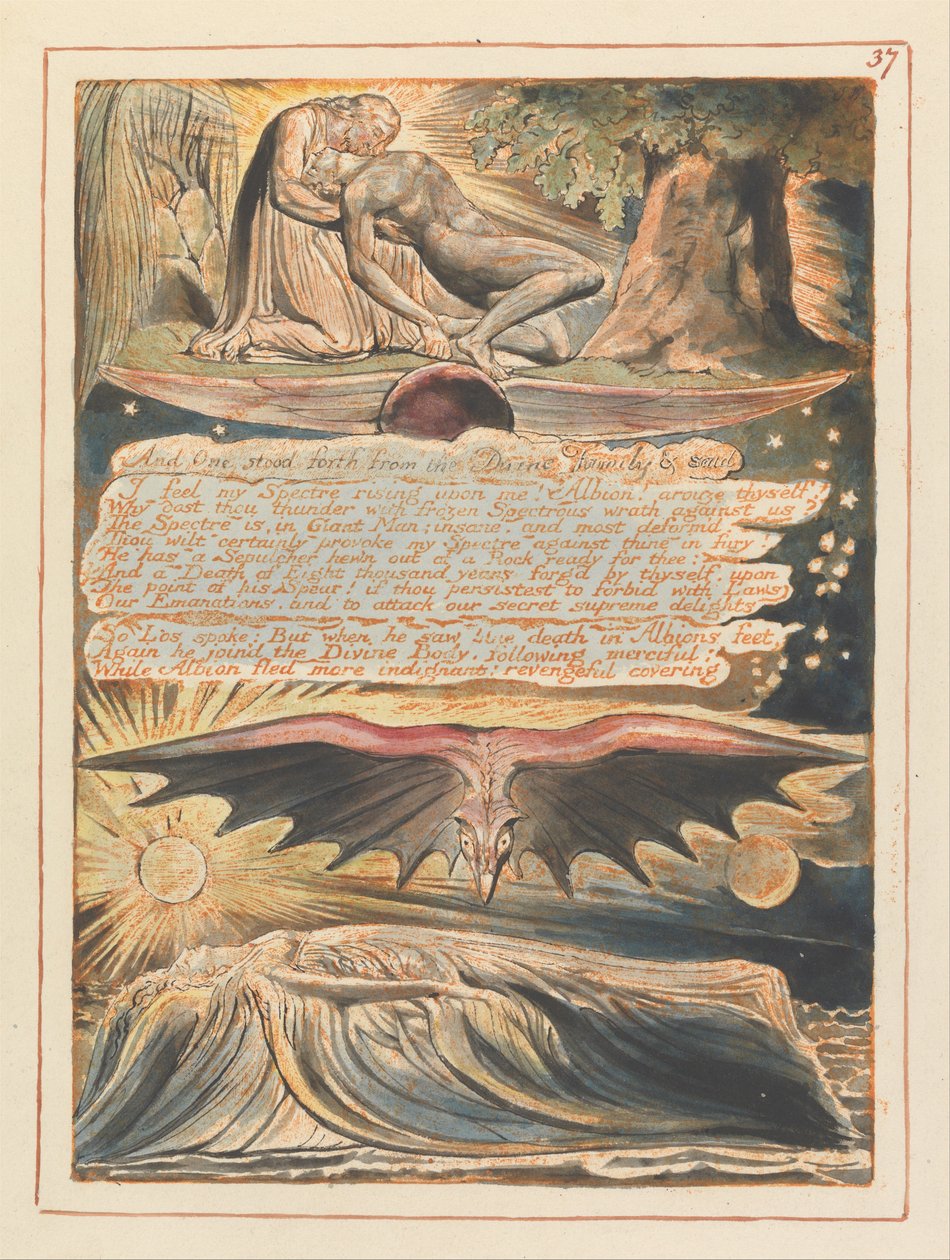 Jerusalem, Plate 37, And One stood forth... by William Blake