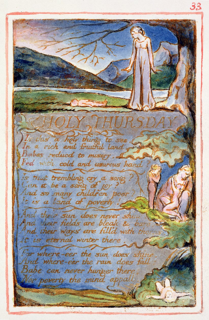 Holy Thursday: plate 33 from Songs of Innocence and of Experience (copy AA) c.1815-26 by William Blake