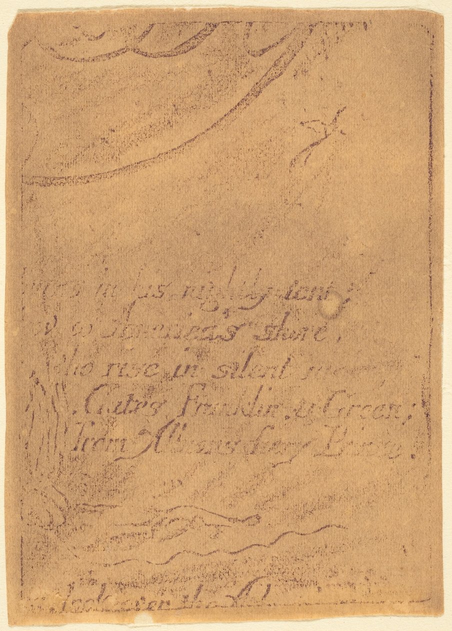 Restrike from Fragment of Cancelled Plate for A Prophecy by William Blake