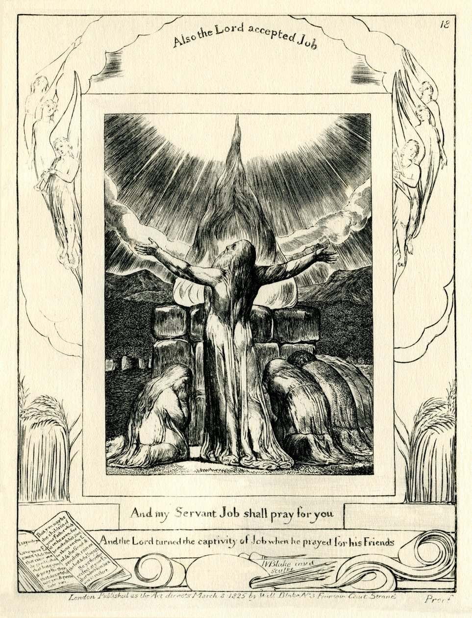 The Book of Job 42:8 (illustrated by William Blake) by William Blake