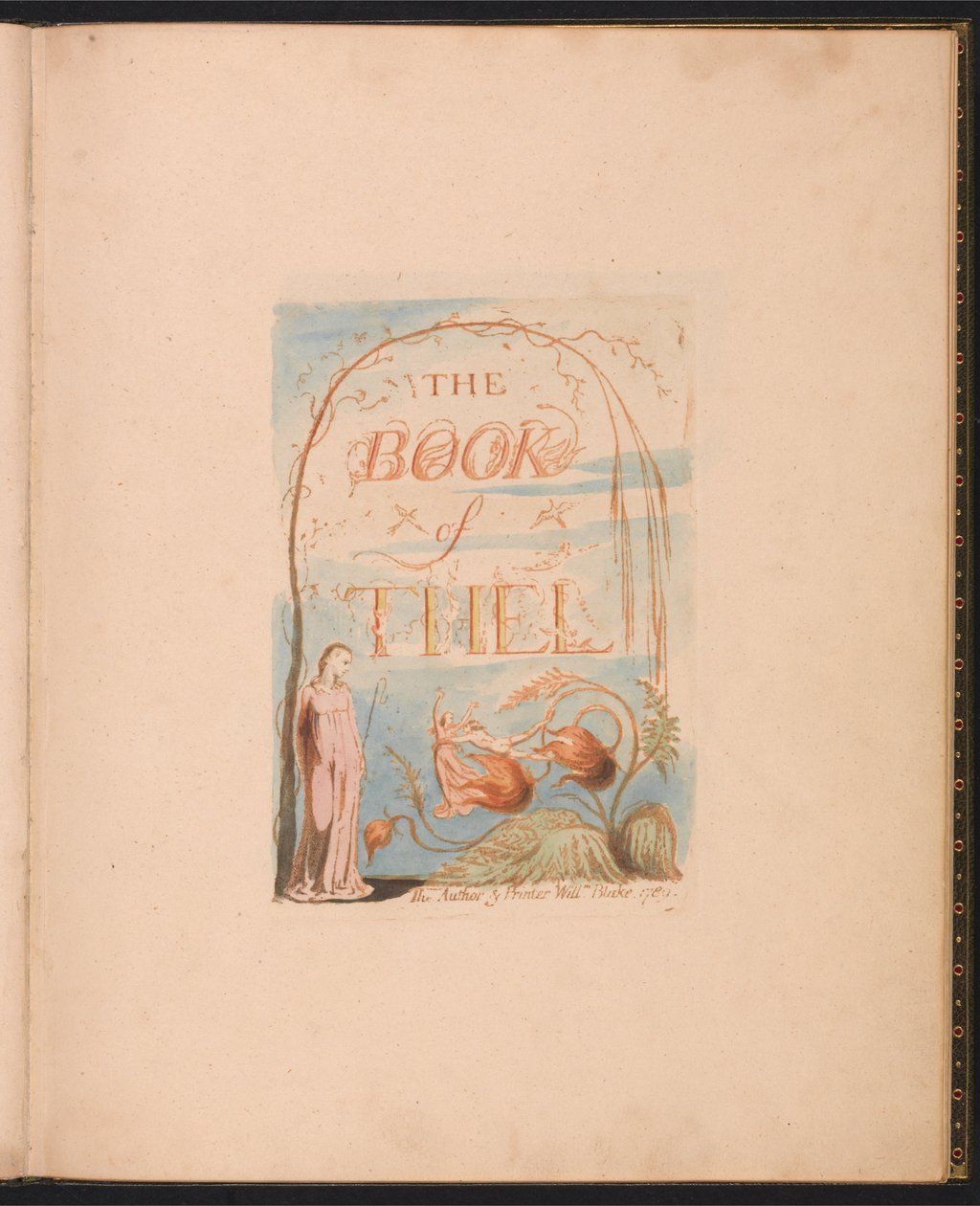 The Book of Thel, Plate 2, Title Page by William Blake