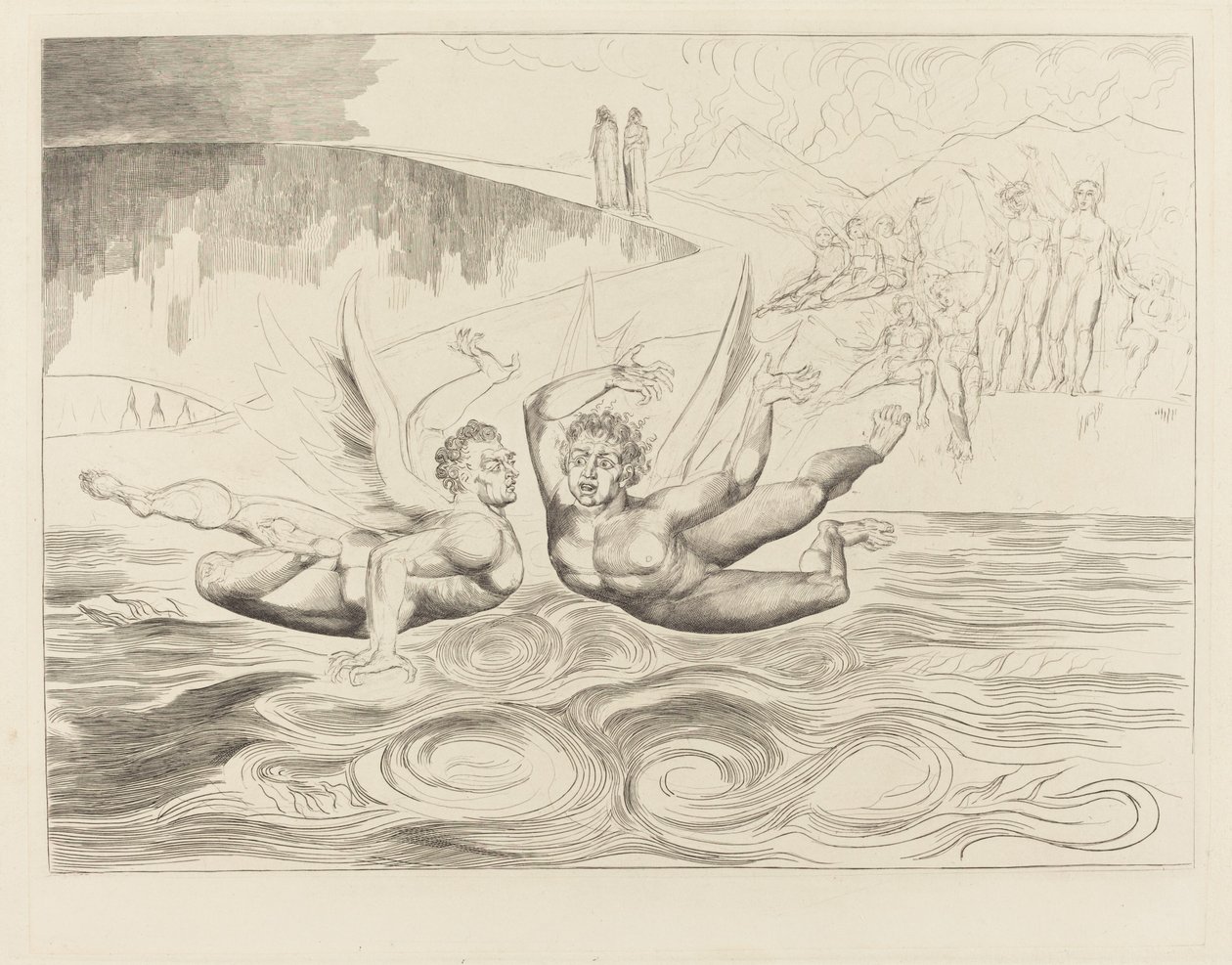 The Circle of the Corrupt Officials; the Devils Mauling Each Other by William Blake