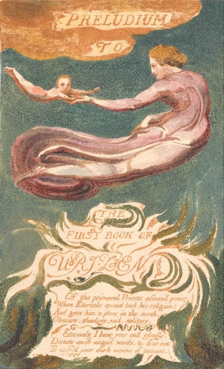 The First Book of Urizen, Plate 2, Preludium to the Book of Urizen (Bentley 2a) by William Blake
