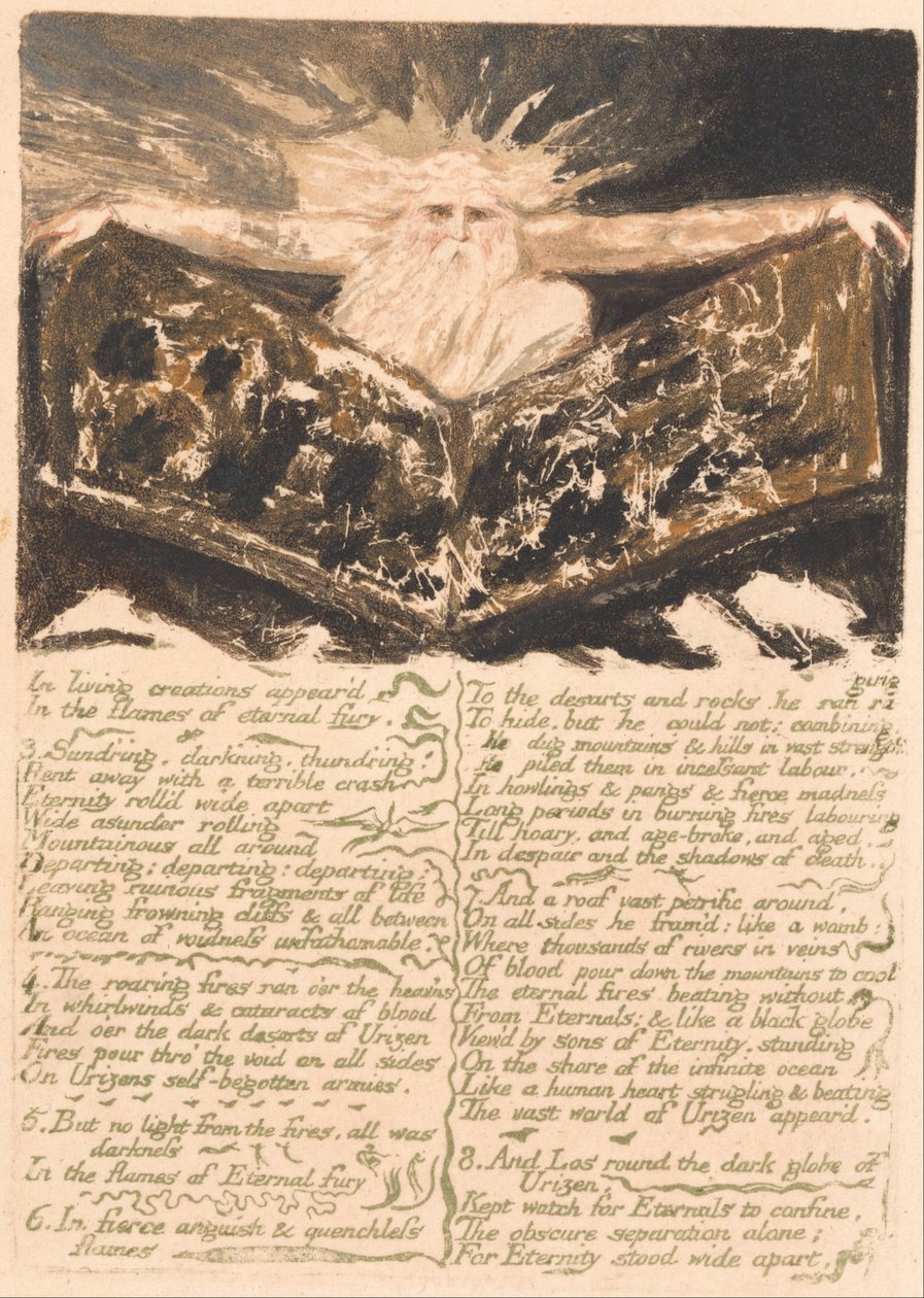 The First Book of Urizen, Plate 6, In living creations appear
