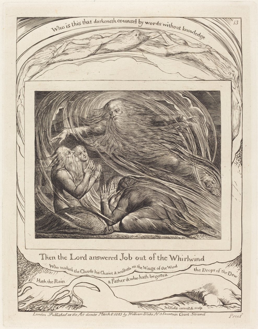 The Lord Answering Job out of the Whirlwind by William Blake