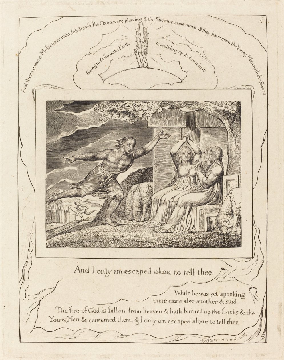 The Messengers Tell Job of His Misfortunes by William Blake
