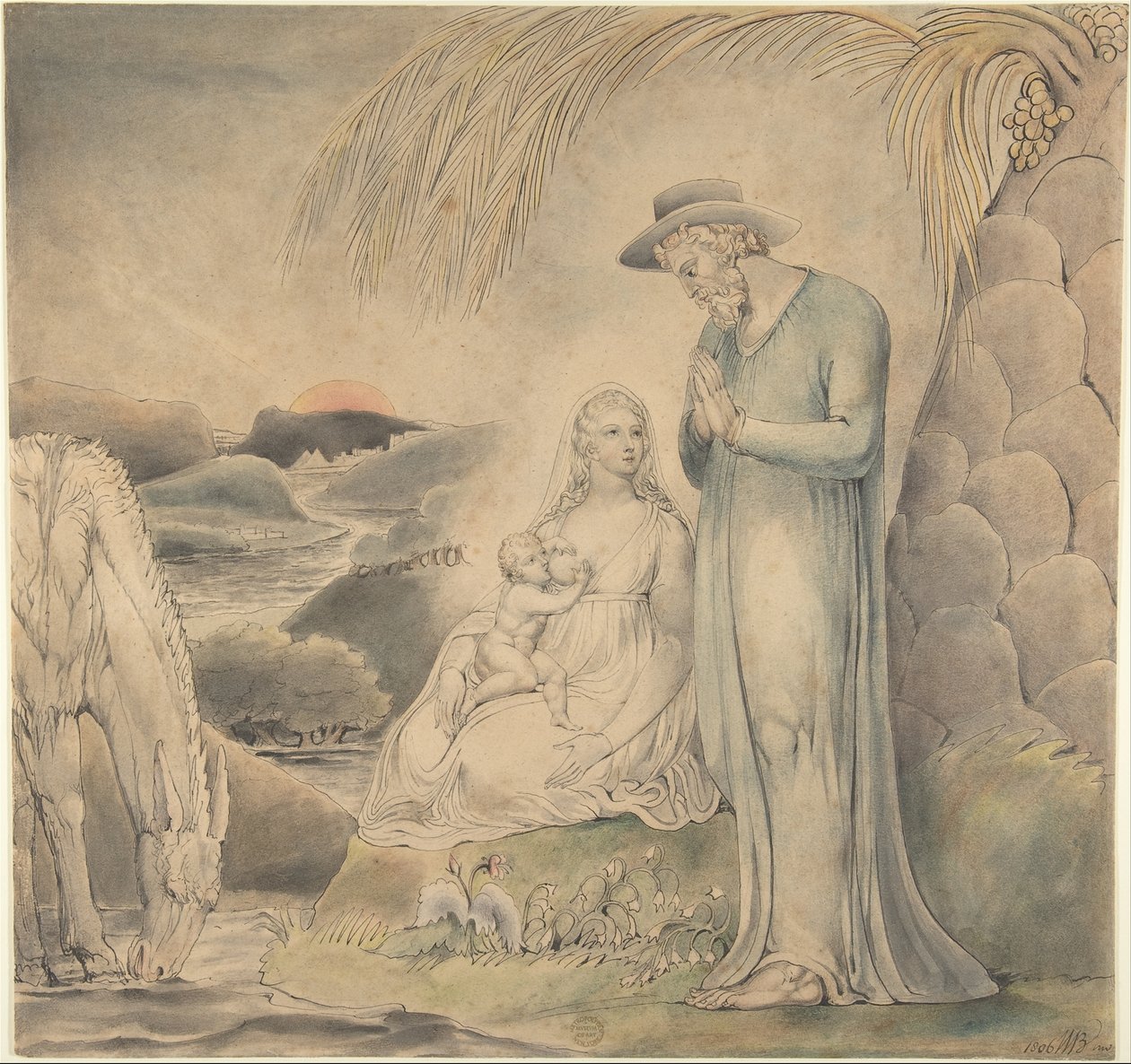 The Rest on the Flight into Egypt by William Blake