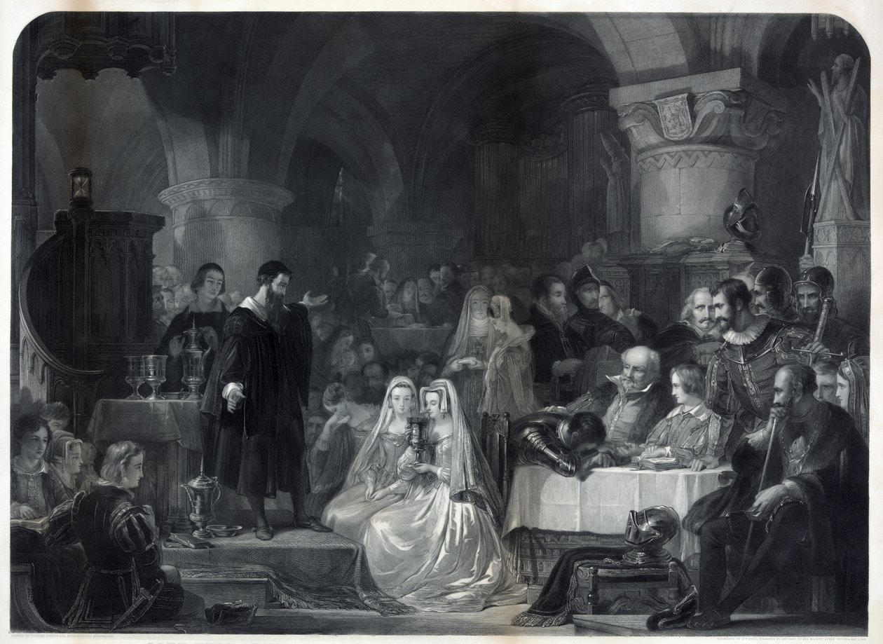 John Knox administering the first Protestant Communion by William Bonner