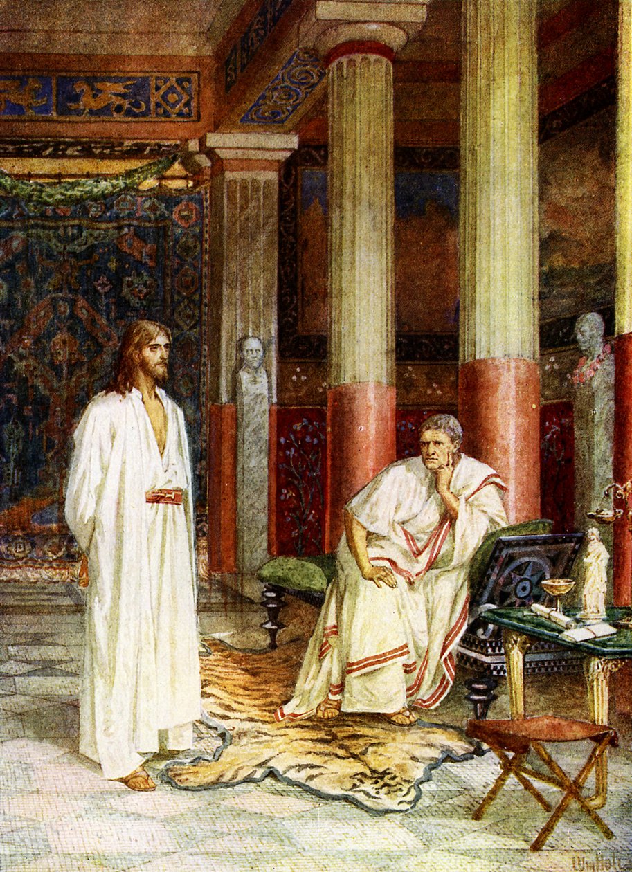 Jesus stands before Pilate by William Brassey Hole