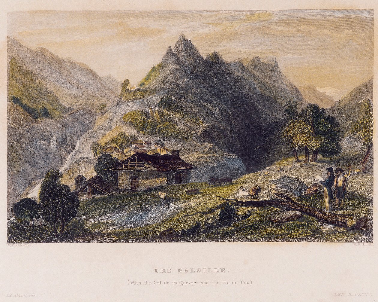 View of the Balsille with the Col de Guignevert and the Col de Pis by William Brockedon