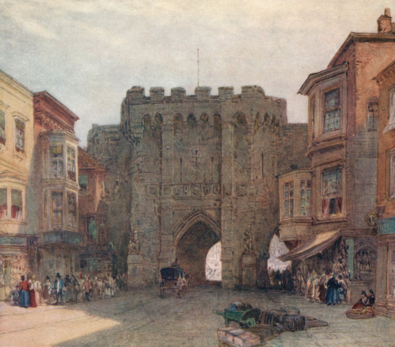 In the High Street, Southampton by William Callow