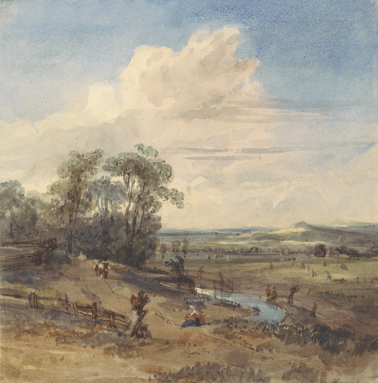 Landscape after Wynants (in the Louvre) by William Callow