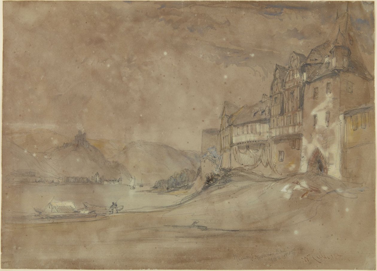 Marksburg Castle, Rhens by William Callow