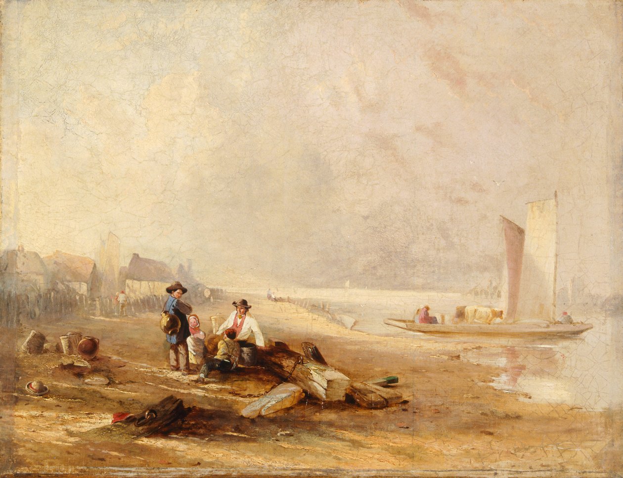 A River Shore by William Clarkson Stanfield