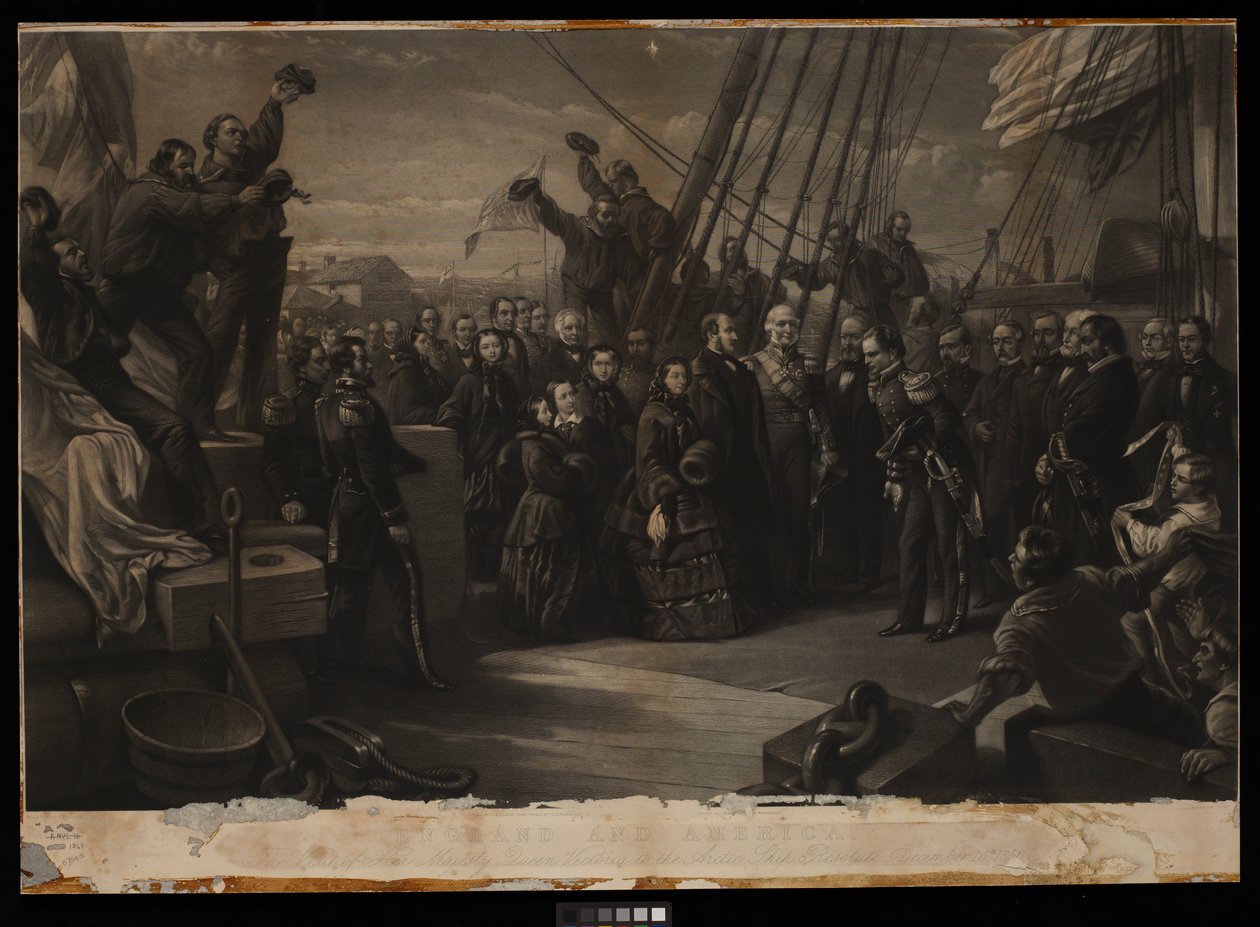 England and America. The Visit of Her Majesty Queen Victoria to the Arctic Ship Resolute December 16th 1856, c.1859 by William 