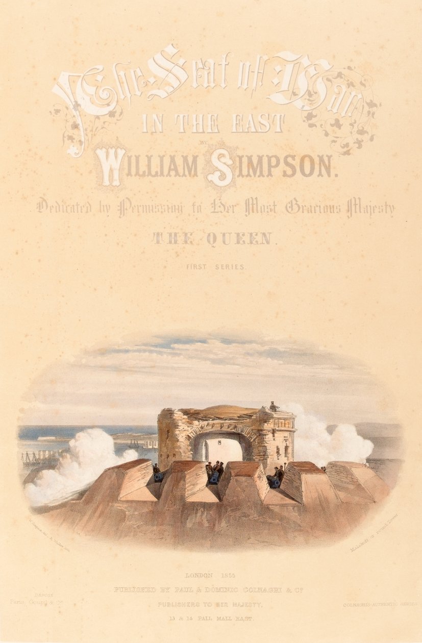Malakoff or Round Tower, c.1855 by William Crimea Simpson