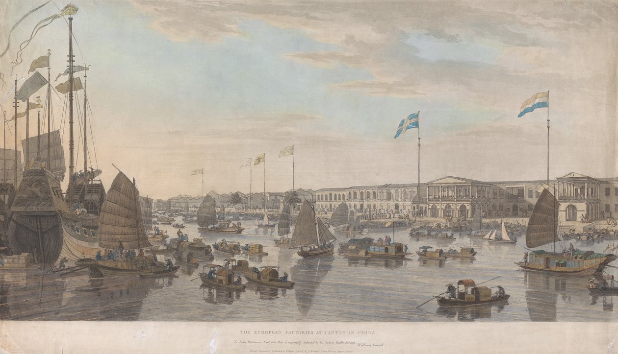 The European Factories at Canton in China by William Daniell
