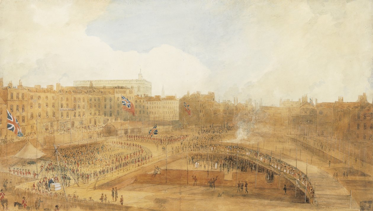 The Prince of Wales Laying the Foundation Stone of the Theatre Royal, Covent Garden, 31 December 1808 by William Daniell