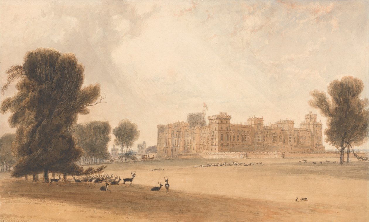 Windsor Castle from the South by William Daniell