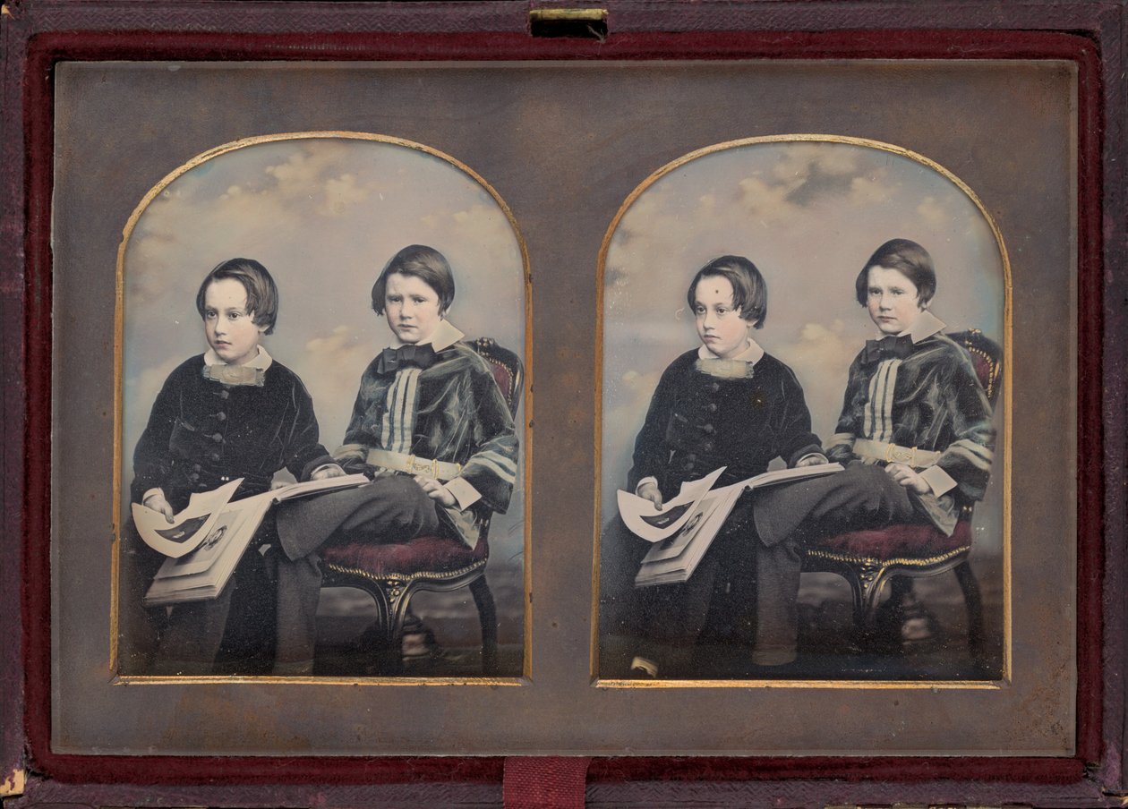 Portrait of Two Boys, 1850s by William Edward Kilburn
