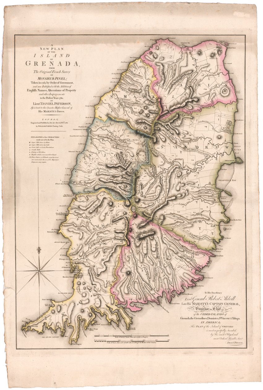 A New Plan of the Island of Grenada by Paterson by William Faden