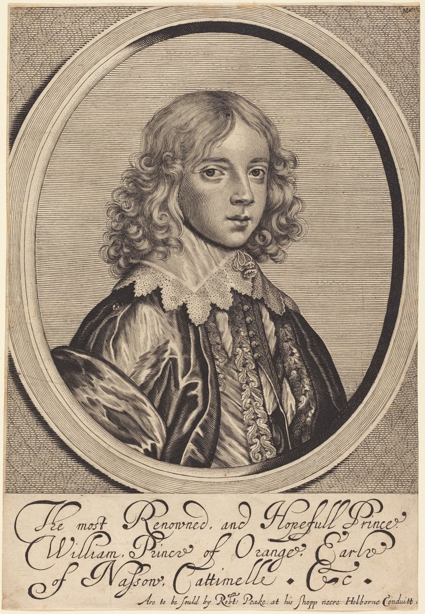 William II, Prince of Orange by William Faithorne