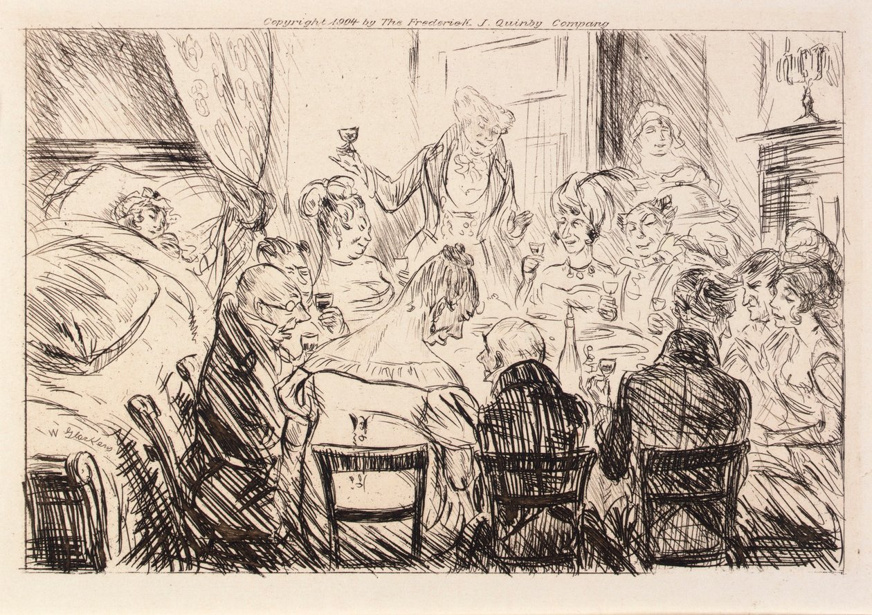 Nothing Was Heard but the Clatter of Plates and Forks by William Glackens