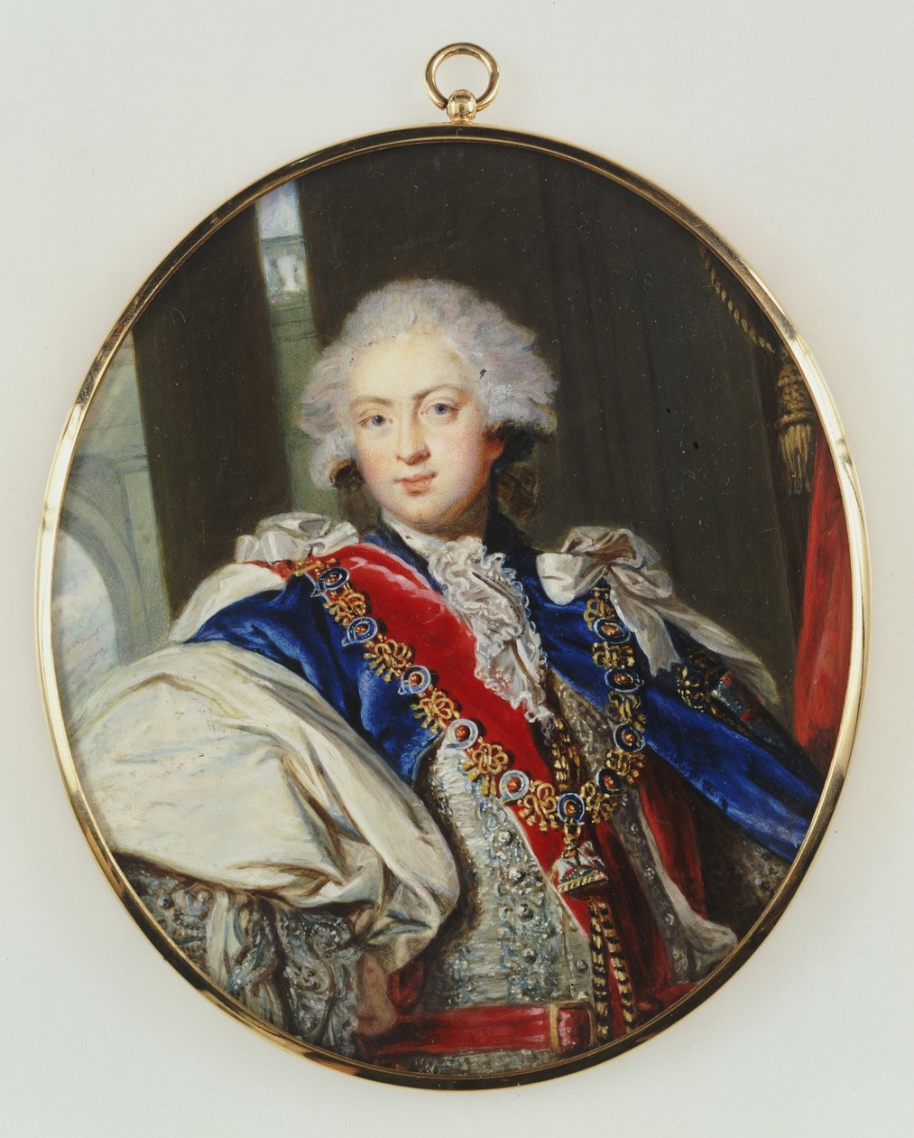 H.R.H. Frederick, Duke Of York, Three Quarter Length, Full Face, Wearing The Regalia Of The Order Of The Garter by William Grimaldi