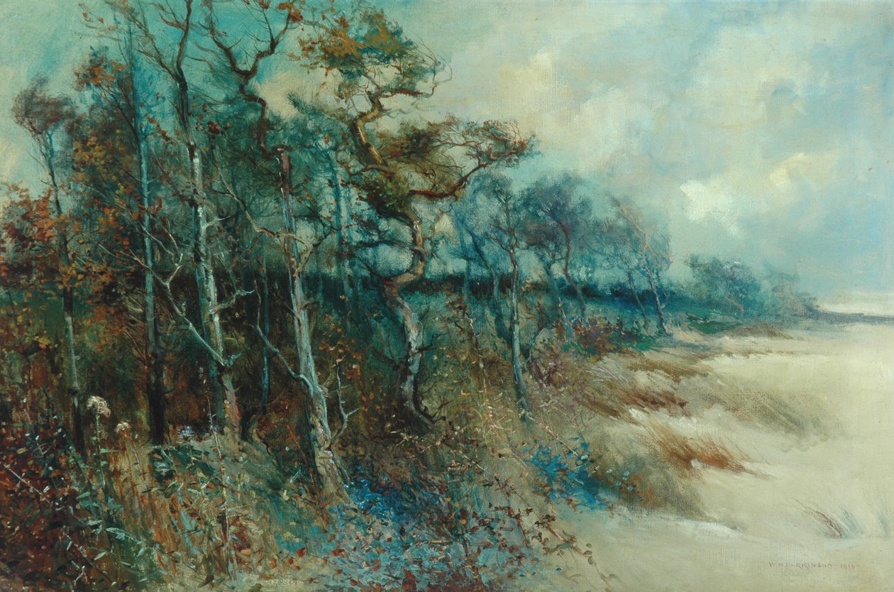 Trees in a Sandy Landscape, Heysham, 1915 by William H. Parkinson