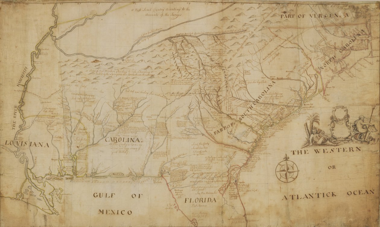 Map of the Southeastern Part of North America, 1721 by William Hammerton