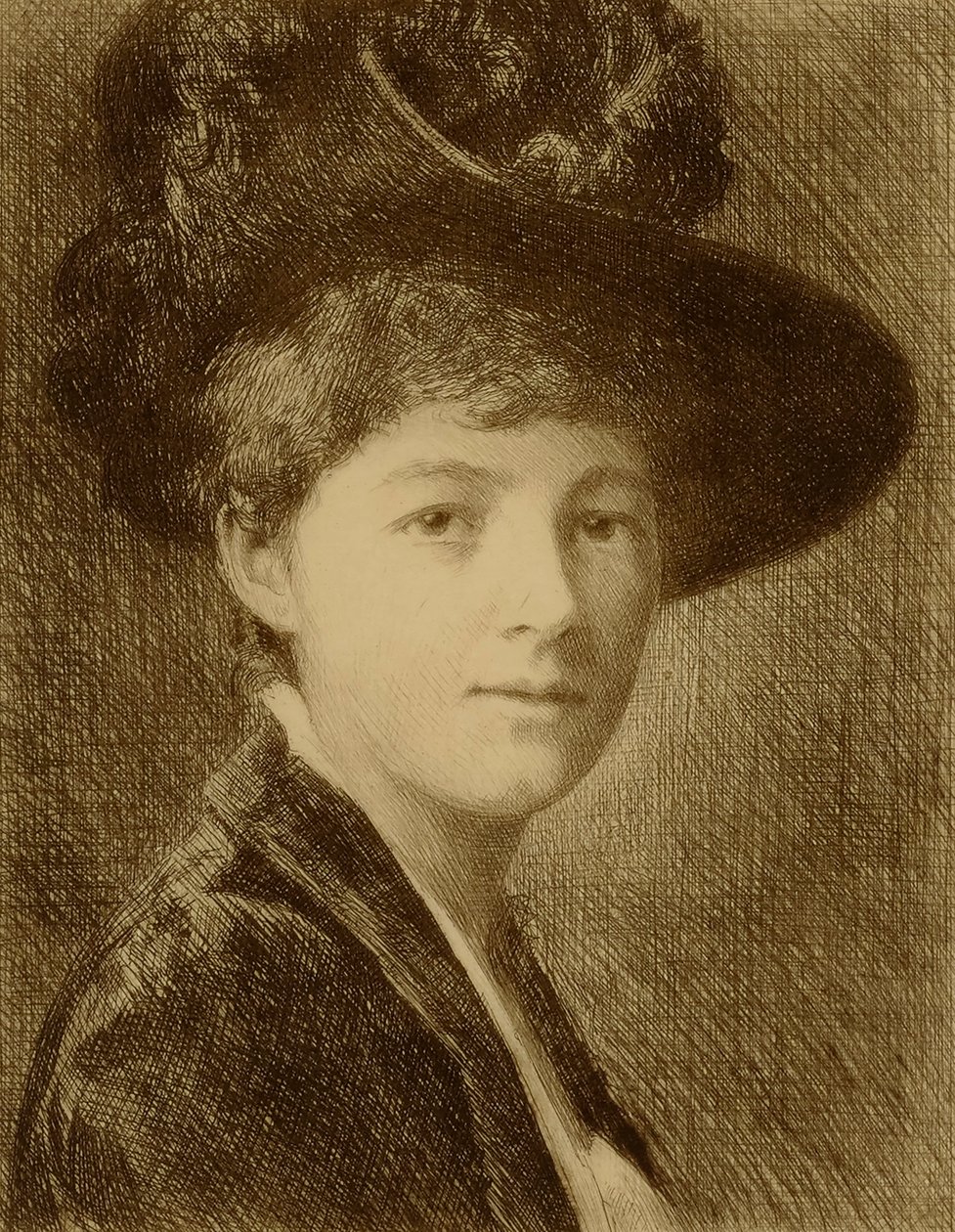 Untitled (woman in plumed hat) by William Harry Warren Bicknell
