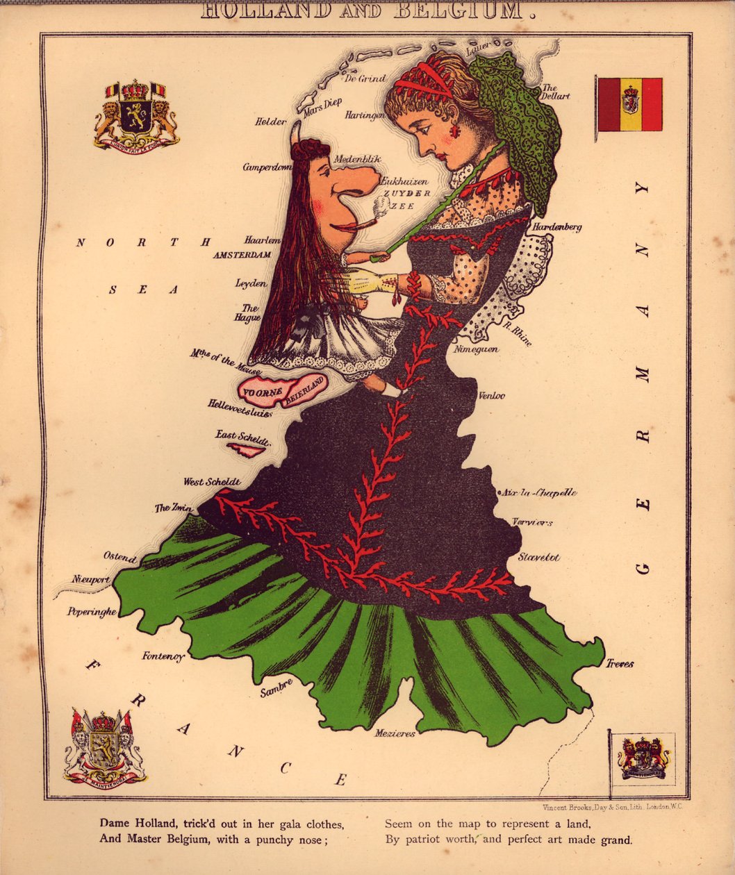 Geographical Fun - Being Humourous Outlines of Various Countries, with an Introduction and Descriptive Lines by William Harvey
